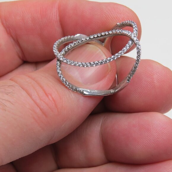 *Sterling Silver Diamond Ring Band - Picture 2 of 4